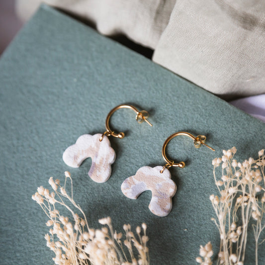 Pendientes acero dorado arco neutros