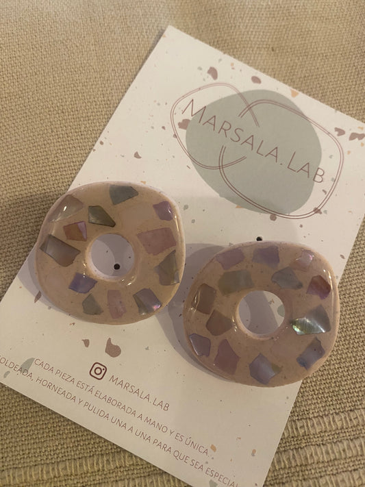 Pendientes nácar rosa